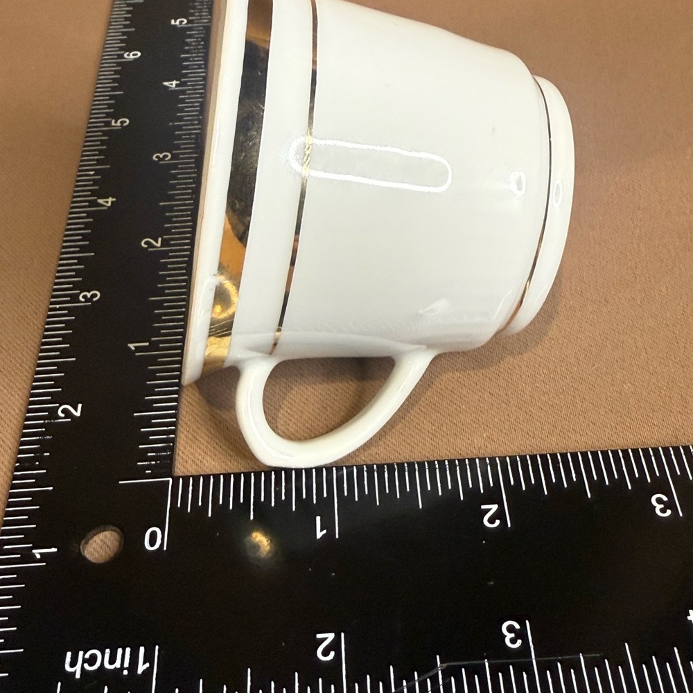 Demitasse Cup & Saucer Gold Trim - Espresso Cup - Small Cup - Picture 5 of 6